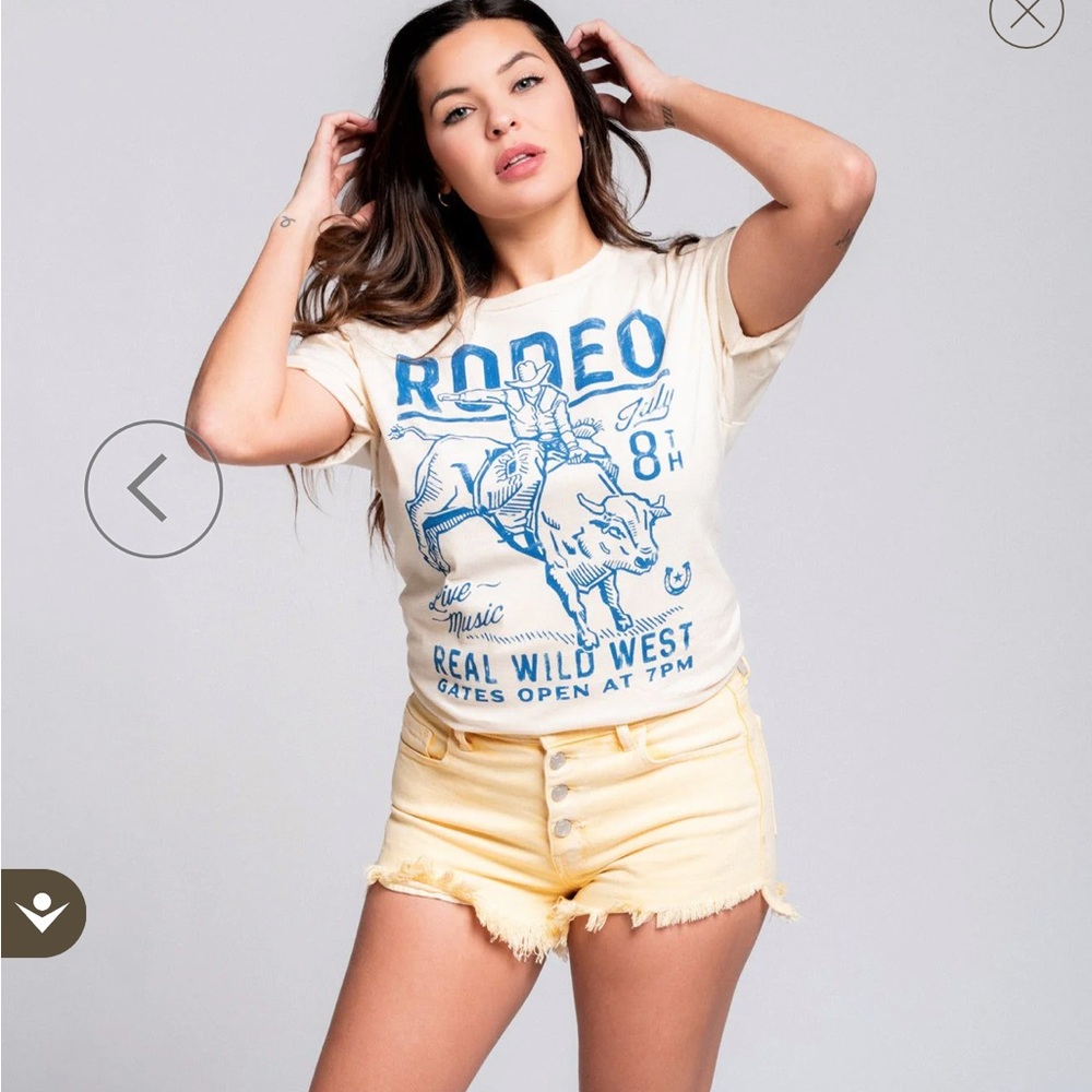 American Apparel Cream Rodeo Graphic Tee